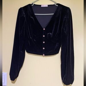Velvet Crop Top